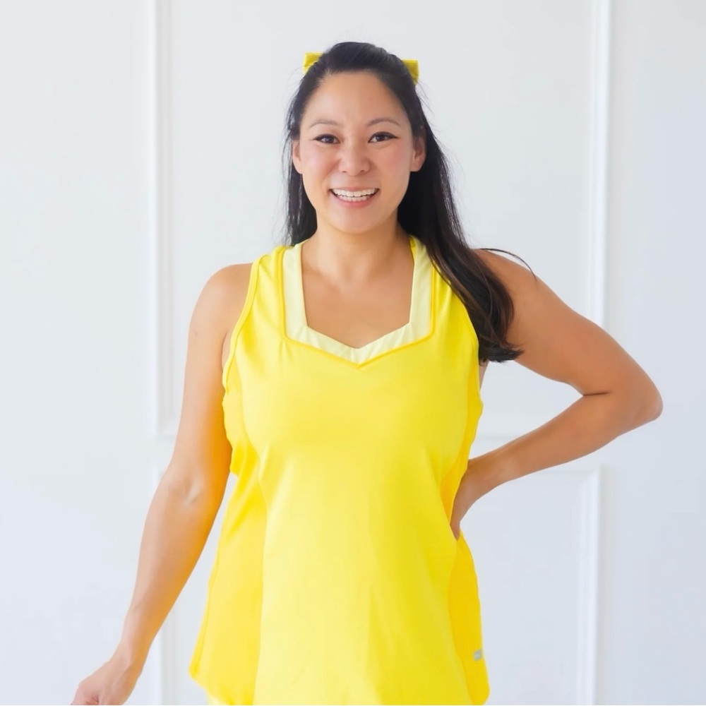 Crowned Athletics Yellow Flow Tank Top NWT - Small